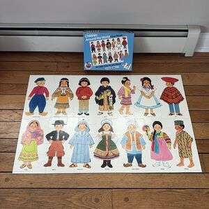 VTG 1989 Children Around World Floor Puzzle 24 pieces large Frank Schaffer